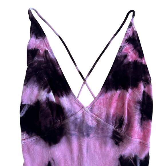 Y2K Pink Velour Halter Mini Dress Paris Hilton Juicy Era Fairy Grunge 2000s M - Picture 2 of 6